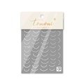 5D embossed nail art stickers with white pearl designs and adhesive backing in 742 style - Pearl Relief Style (to742)