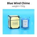 Candela profumata Blue Wind Chime in vetro con confezione regalo geometrica - DY Blu - Campanula Blu