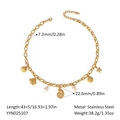 Detalle de collar de acero inoxidable con colgantes de concha, estrella de mar y perla - Estilo Concha Estrella de Mar Perla (YYN025107)