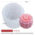 Molde de silicona para pastel de luna de peonía con dulce de flor rosa, SX-YB-68 - Estilo Peonía YB-68