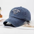 Berretto da baseball in cotone lavato blu scuro con ricamo bianco New York 1978 - Regolabile / Blu navy