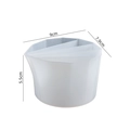 White silicone color mixing cup with 4 compartments for epoxy resin and fluid art - 5 Tiers
