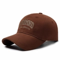 Classic dark brown embroidered baseball cap with AVERNIND lettering in cotton twill - Adjustable / Coffee