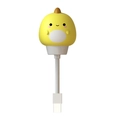 Cute yellow dinosaur USB night light with flexible neck and silicone body design - Plug-in - Dinosaur