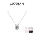 Oval moissanite pendant in S925 sterling silver with GRA certificate and halo petals - 925 Sterling Silver