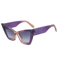 Occhiali da sole cat-eye con montatura sfumata viola e lenti sfumate grigio fumo - Montatura Sfumata Viola Grigio