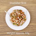 9cm artificial food toy fried rice miniature model weighing 43g for pretend play - 9cm / Egg Fried Rice - No Keychain
