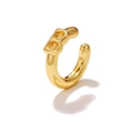 Polsino per orecchio dorato con lettera B maiuscola lucida in stile minimalista - EGJ0139 Oro Lettera B