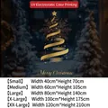Adesivo per finestre albero di Natale dorato con scritta Merry Christmas per decorazioni - Piccolo (40*70CM) / Oro (Statico Senza Colla)