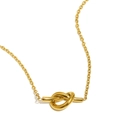 Collana minimalista in acciaio inossidabile placcato oro 18K con catena a croce - Oro