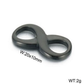 Ciondolo per collana con simbolo infinito in acciaio nero con misura 20x10mm - 20*10mm / Nero