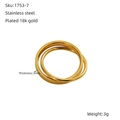 Minimalist double layer spinning ring for women made of 18k gold plated stainless steel - US 7 / Gold