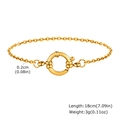 Mappa dettagliata delle dimensioni del bracciale a maglie dorate con chiusura a molla - Stile Sottile Dorato/BR-2168G