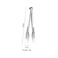 29cm stainless steel food tongs with scalloped edges and non-slip handle grip - Plum Blossom Shape Tongs 12 Inch