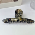 Elegant large square hair claw clip in marble grey green acetate finish for women - 3# Cross Claw Clip / 11.5cm*4.5cm