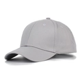 Classic light grey cotton ponytail baseball cap with a curved brim and a 6-panel structure - One Size / Light Gray