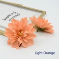 Artificial light orange dahlia flower head for DIY headdress and wedding decor - Light Orange
