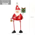 Hangende metalen Kerstman met rood pak en 12cm hoogte voor de kerstboomversiering - Rode Kerstman Stijl
