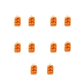 Dettaglio di dieci ciondoli a forma di pane in resina marrone-arancio per fai da te - 3# Pane sfilacciato
