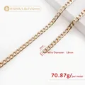 Catena piatta dorata modello H10NK maglie 7x10mm per borse a tracolla - H10NK-1.8x7x10mm / Oro