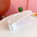 Adjustable white double-layer shoe rack with non-slip texture for organized storage - 6# White Shoe Rack