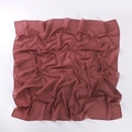 Detailed texture of dusty pink chiffon square scarf showing soft artistic folds on white - 90*90cm / Dark Crimson