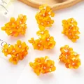 Vibrant orange artificial hydrangea flower heads for DIY crafts and home decoration - Orange