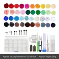 Kit de feutrage à l'aiguille avec 40 couleurs de laine et outils de bricolage - 40 Couleurs Laine 3g + Sac à Outils