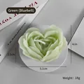 Light green heart-shaped rose scented candle in Bluebell fragrance, weighing 18g - Small/Green (Bluebell)