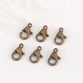 Antique bronze lobster clasp connector for DIY jewelry making and keychains - 20 Pcs/Pack / Antique Bronze