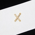 Gold plated micro-paved zircon letter X pendant charm for necklaces and earrings - Letter X