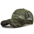 Ademende heren baseballpet met jungle camouflage mesh en Sport borduursel - Verstelbaar / Camouflage