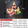Size chart for Christmas static window stickers with UV printing and multiple dimensions - Reindeer P-SD060