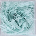 Fluffy mint green raffia shredded paper filler for gift boxes and Easter decor - Teal Blue