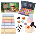 Educational 24 gems dig kit with excavation tools and natural gemstone collection set - Crystal Excavation Blind Box (Regular)