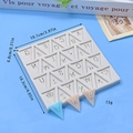 Stampo in silicone con lettere e cuori per dolci e fai-da-te con misure da 10,1cm - Alfabeto Triangolare