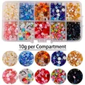 Mix di perline di vetro e tubicini fai-da-te in scatola portaoggetti a 10 scomparti - Boxed 2 (10 scomparti)