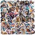 50pcs dreamy galaxy animal stickers for laptops, waterproof cosmic graffiti art decals - Dreamy Realistic Animals (WES220) / 50 Sheets