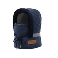 Passamontagna invernale blu scuro in tessuto antivento con fodera in ecopelliccia - Blu marino (6006-Blu marino)