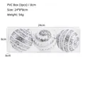 Three silver spiral texture Christmas hanging balls 8cm in clear PVC display box - Silver Shiny Spiral Texture (Style 8) / Set of 3/8CM