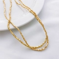 Collana minimalista in ematite placcata oro con perle quadrate e lucentezza metallica - Perlina Quadrata Bombata (2#) / 2*2mm (1 Filo) / Oro