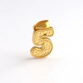 Ciondolo numero 5 dorato con trama a nido d'ape per la creazione di gioielli DIY - Numero 5 / Oro