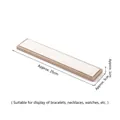Champagne gold jewelry display pad for bracelets and watches, 25x5cm size - Rectangular Bracelet Display Base (White/Champagne)