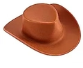 Brown western disco cowgirl hat with wide brim and crown dent in a classic cowboy style - S / Coffee