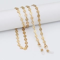Exquisite gold rhombus link eyewear chain with silicone anti-slip loops for sunglasses - Rhombic Link Chain