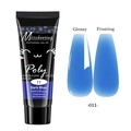 Misscheering dark blue poly nail gel 15ml bottle with glossy and matte effect display - Dark Blue (11)