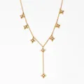 Collana a Y in acciaio inossidabile dorato con ciondoli a stella e zirconi incastonati - Collana Oro (KD1793)