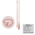 Adjustable 18K rose gold plated O-link chain necklace with lobster clasp 45+5cm length - Rose Gold O-link Water Drop Extension (50CM)
