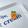 Cute carrot shaped acetate hair claw clip with smiley face and orange marble texture - Carrot