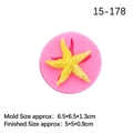 Rosa runde Silikonform Seestern für Kuchendekoration und DIY Fondant Schokoladenhandwerk - Nr. 2 (15-178) / Rosa